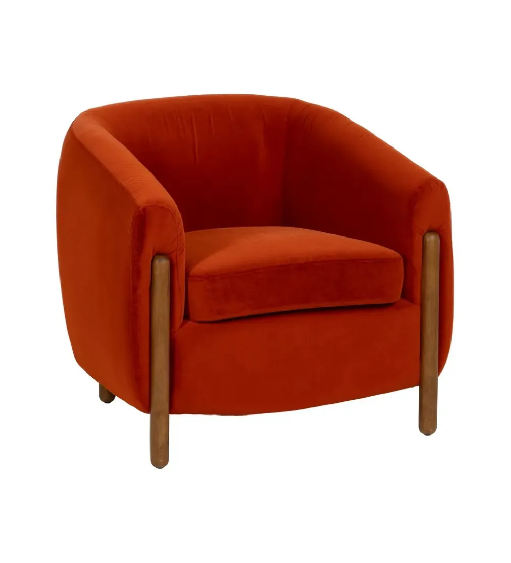 Fotel HERMANEZ 81 cm czerwony