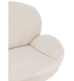 Fotel i podnóżek LOUNGERI 83 cm kremowe