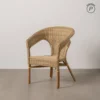Fotel KERRI ratan piaskowy brąz