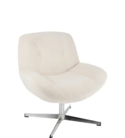 Fotel LOUNGERI 79 cm kremowe