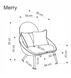 Fotel MERRY kremowy