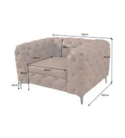 Fotel MODERN BAROCK 120 cm antyczny brąz