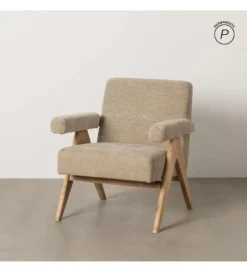 Fotel NAMGAN 85 cm beżowy naturalny