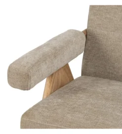 Fotel NAMGAN 85 cm beżowy naturalny