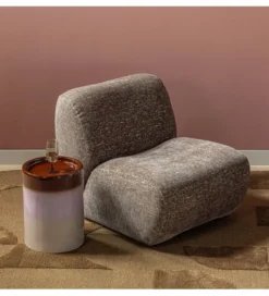 Fotel NOMU velvet jasno brązowy