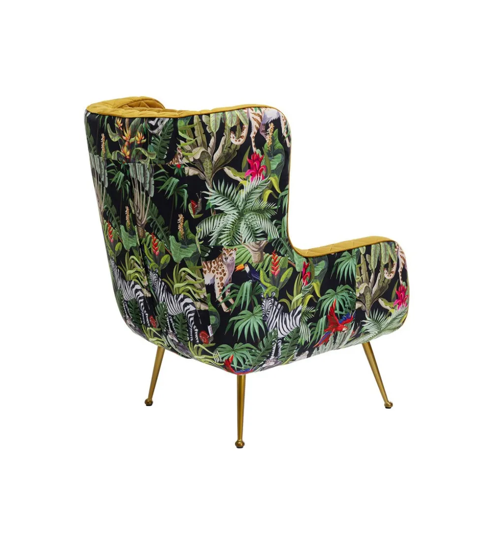 Fotel NONNA JUNGLE 103 cm welur