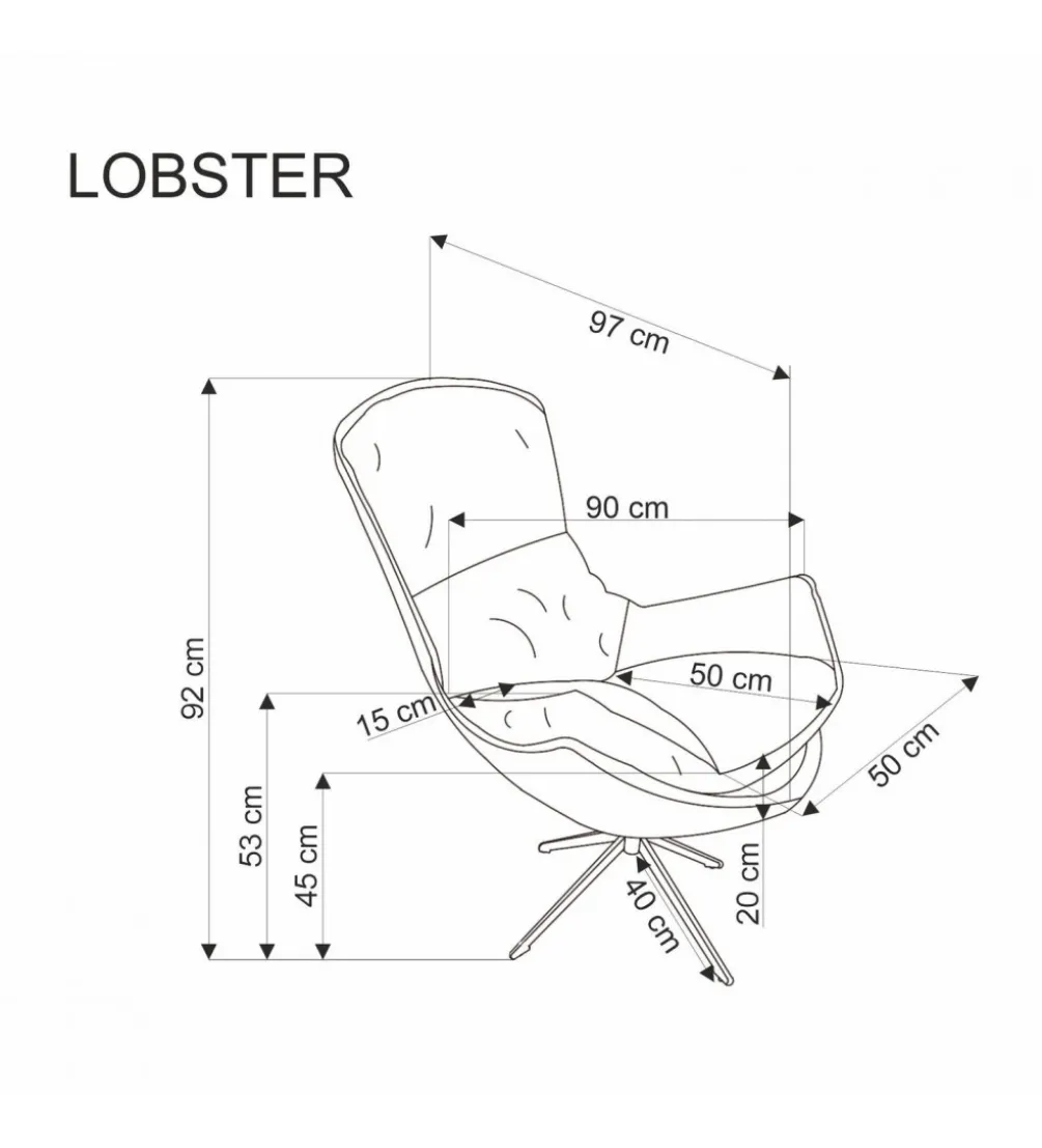 Fotel obrotowe siedzisko 360 stopni LOBSTER beżowy