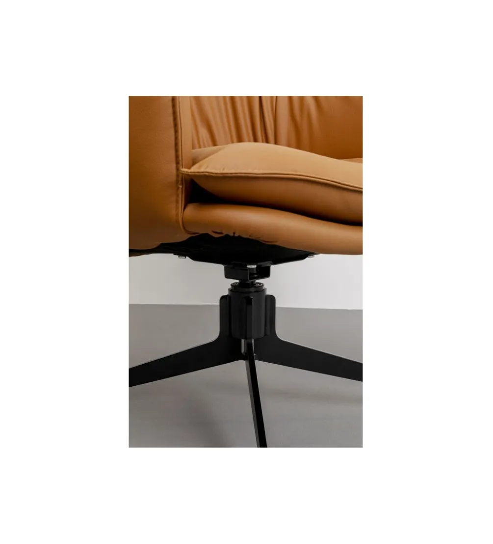 Fotel obrotowy BONNIE 74 cm brązowy