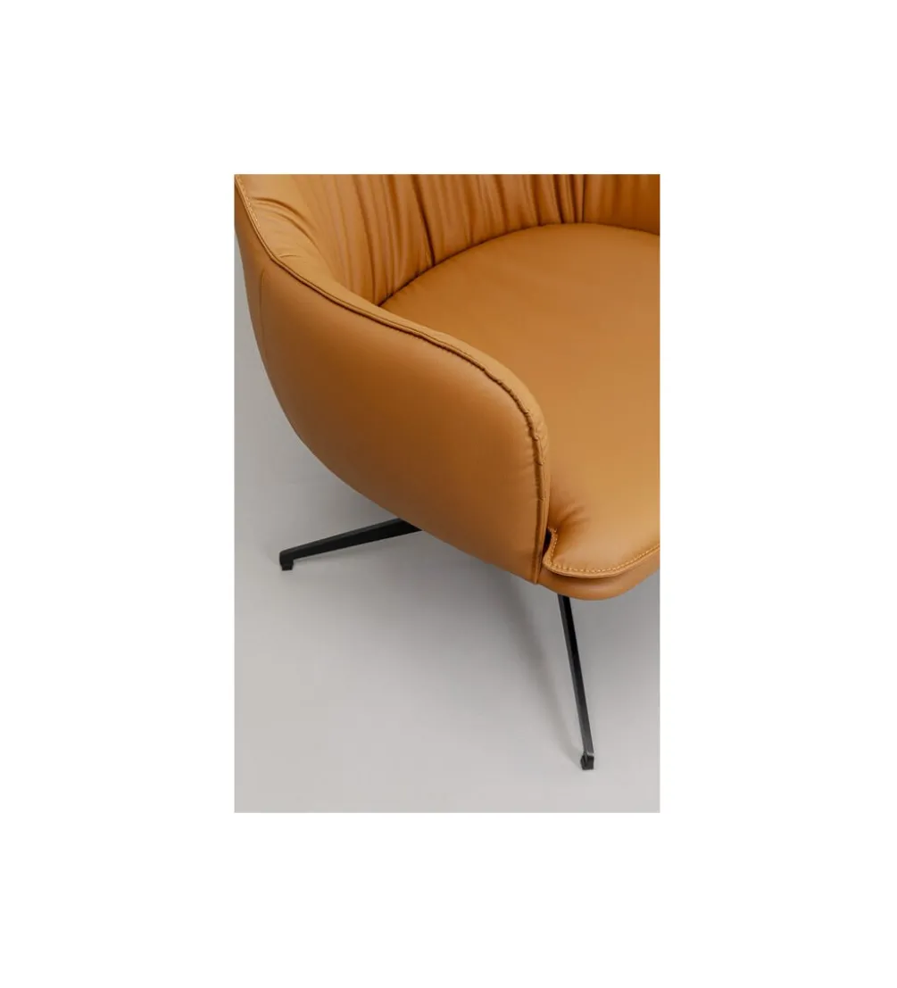 Fotel obrotowy BONNIE 74 cm brązowy