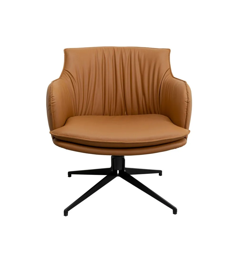 Fotel obrotowy BONNIE 74 cm brązowy