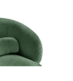 Fotel obrotowy BOSSA NOVA bouclé zielony