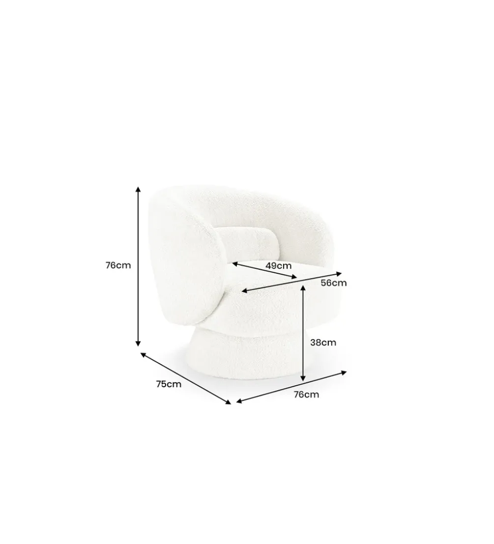 Fotel obrotowy BOSSA NOVA bouclé taupe