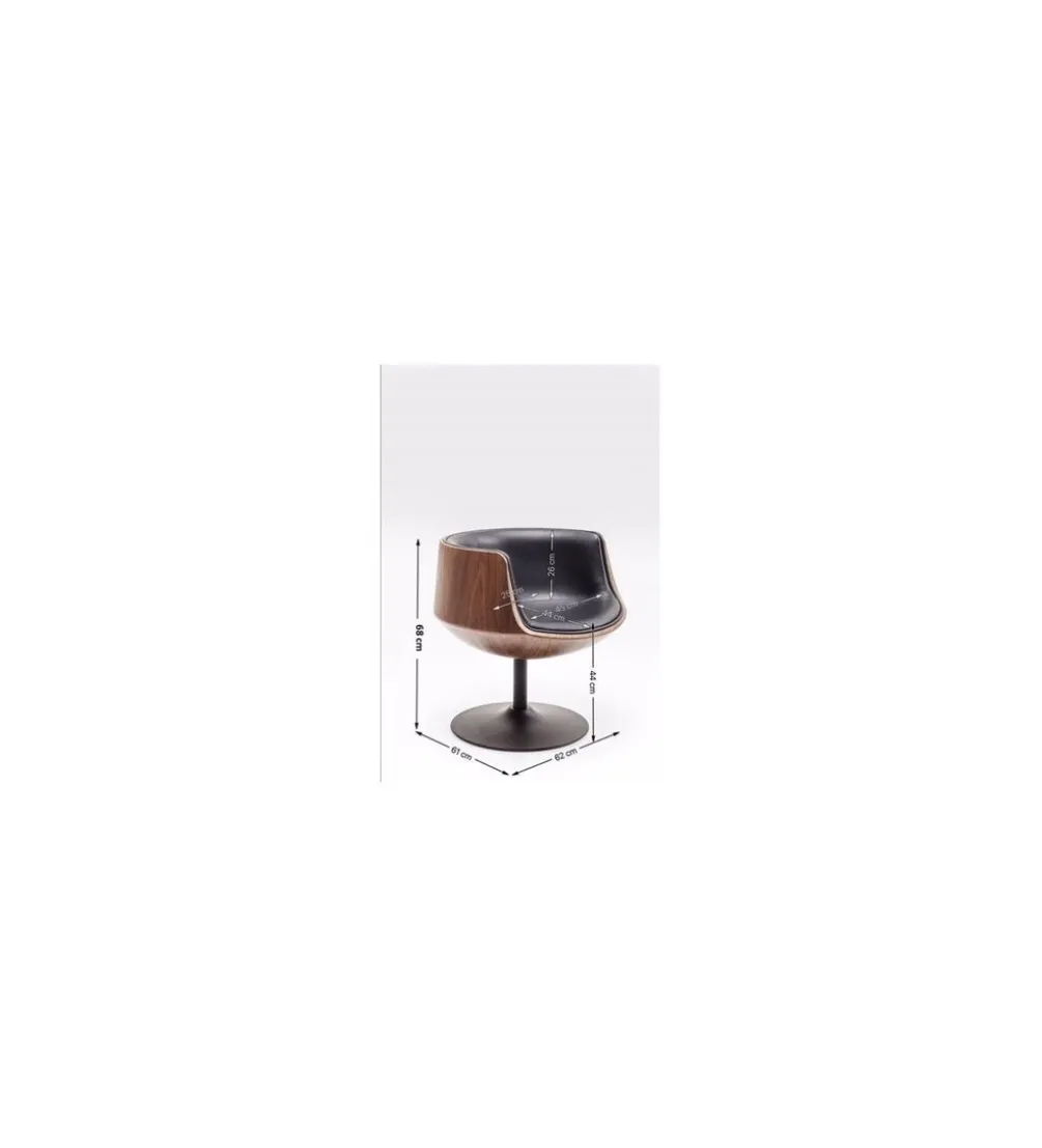 Fotel obrotowy CLUB WALNUT