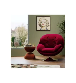 Fotel obrotowy COSY 86 cm wiśniowy