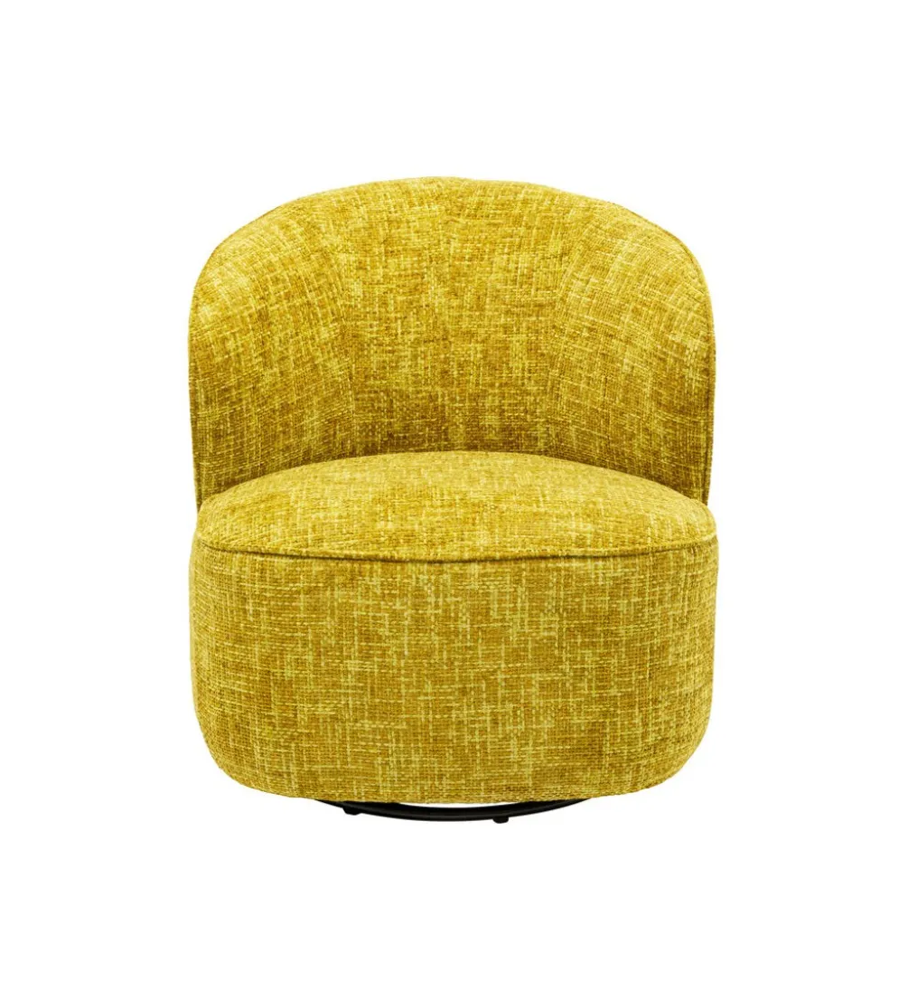 Fotel obrotowy ELLIE 81 cm żółty