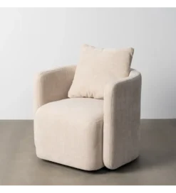 Fotel obrotowy GIRATORIO 84 cm beżowy