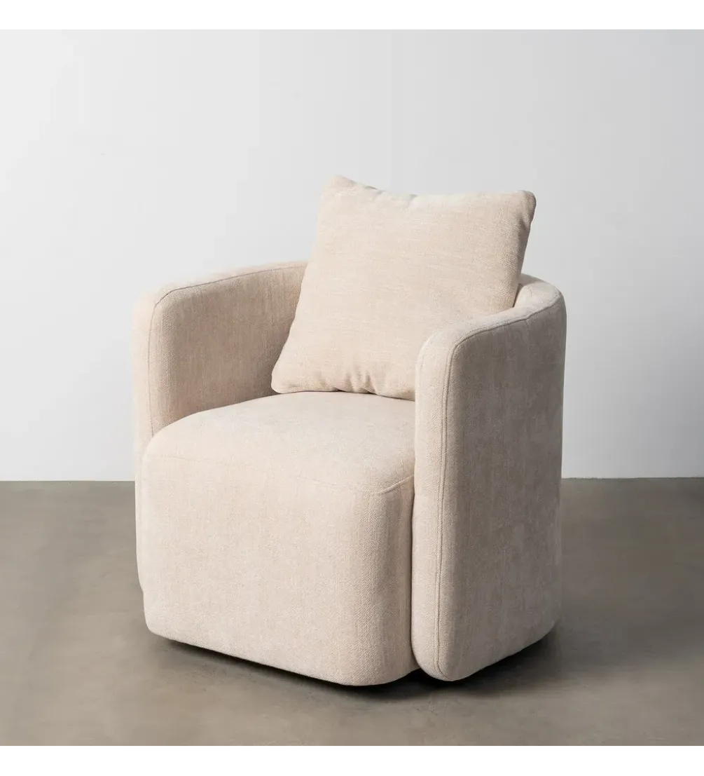 Fotel obrotowy GIRATORIO 84 cm beżowy