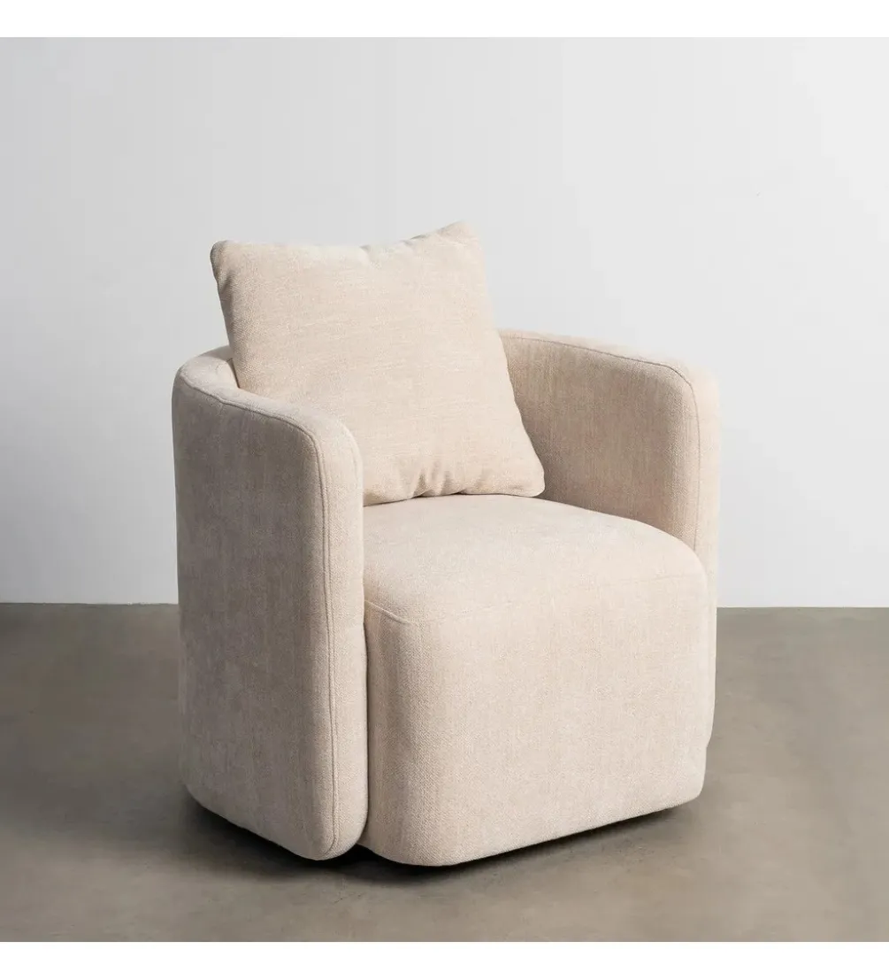 Fotel obrotowy GIRATORIO 84 cm beżowy