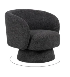 Fotel obrotowy GIRATORIO 77 cm czarny