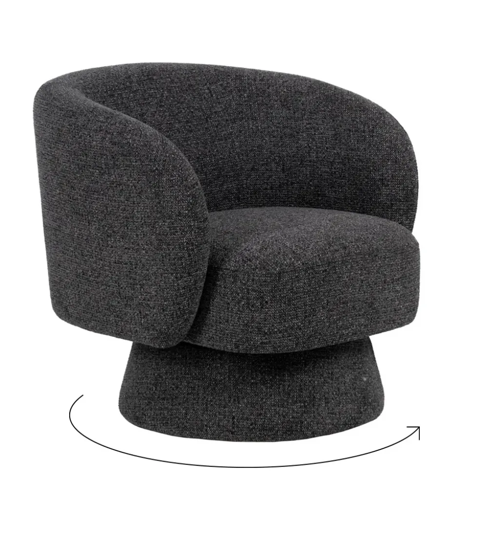 Fotel obrotowy GIRATORIO 77 cm czarny