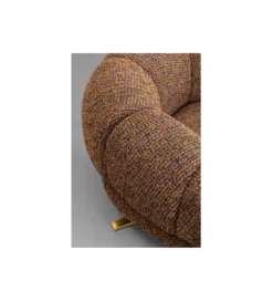 Fotel obrotowy JANNO 68 cm bouclé brązowe