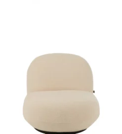 Fotel obrotowy Snow 81 cm Bouclé biała