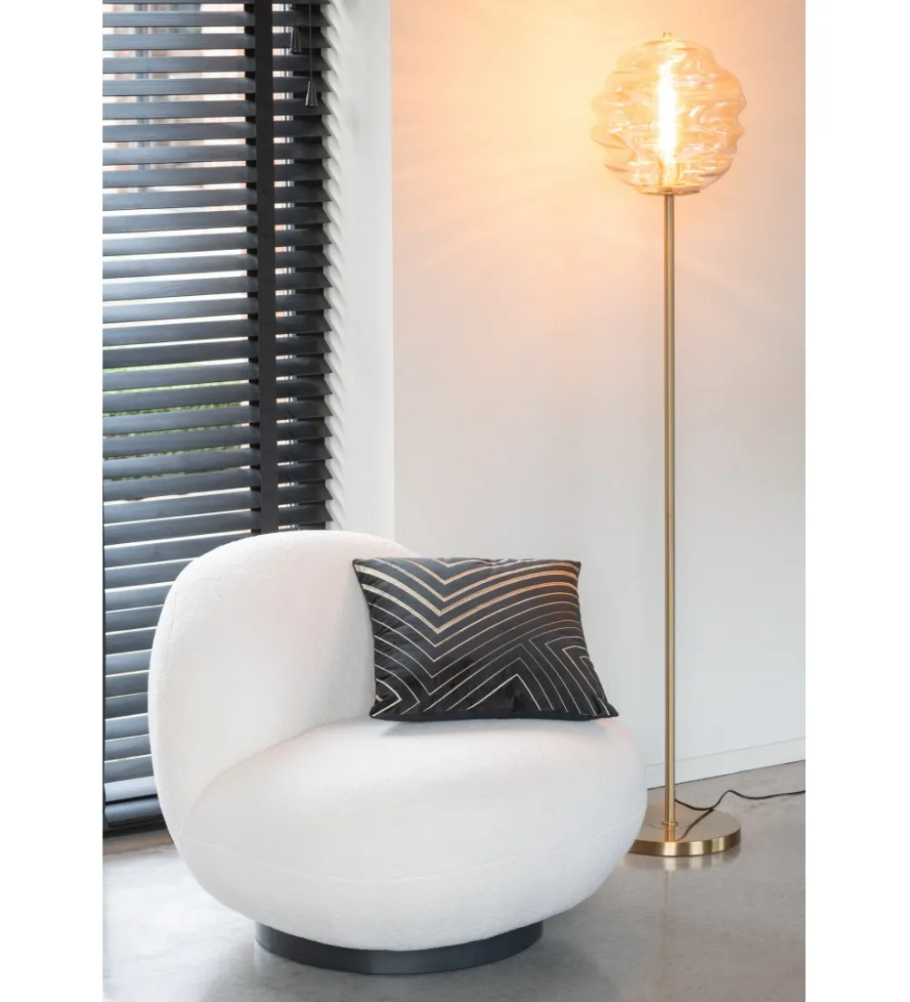 Fotel obrotowy Snow 81 cm Bouclé biała