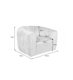 Fotel obrotowy 360 stopni LINO 103 cm ciemnoszary