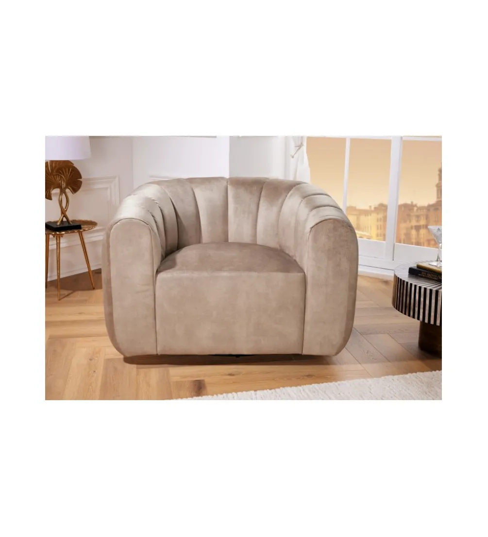 Fotel obrotowy 360 stopni LINO 103 cm greige