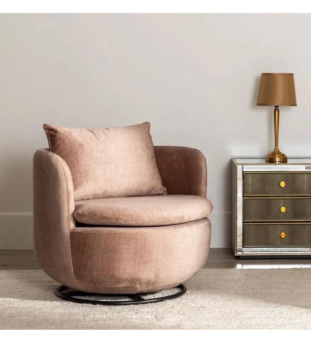 Fotel obrotowy SUMUTN 84 cm taupe