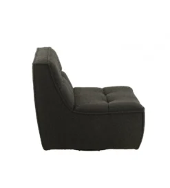 Fotel obrotowy Swivel Bouclé 83 cm czarny