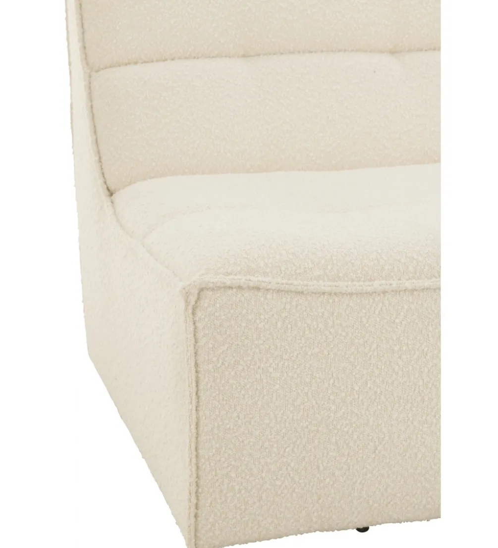 Fotel obrotowy Swivel Bouclé 83 cm kremowy