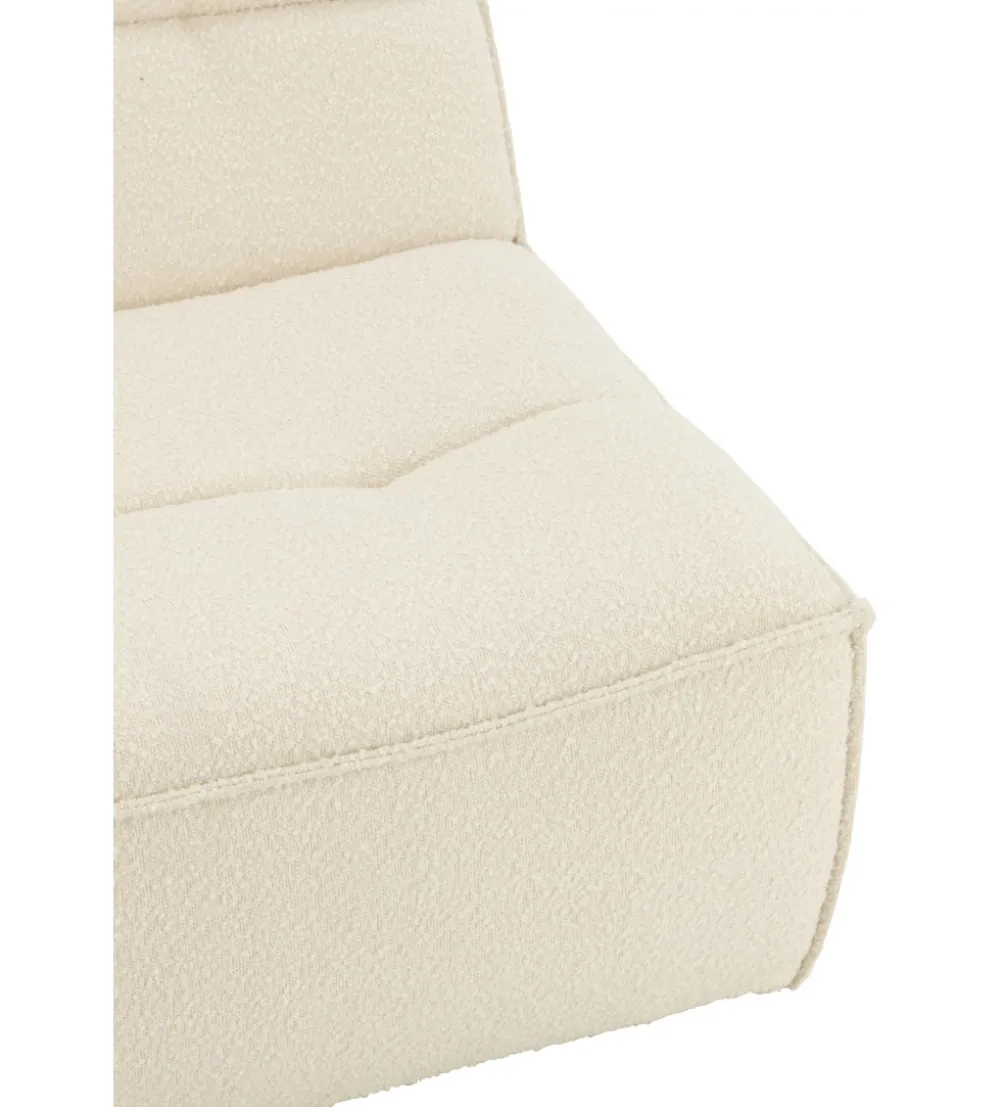Fotel obrotowy Swivel Bouclé 83 cm kremowy