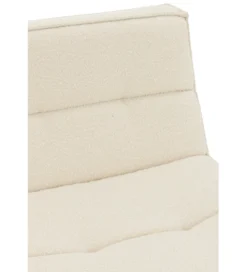 Fotel obrotowy Swivel Bouclé 83 cm kremowy