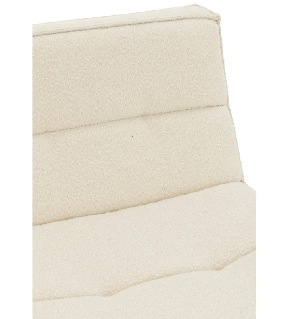 Fotel obrotowy Swivel Bouclé 83 cm kremowy