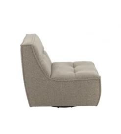 Fotel obrotowy Swivel Bouclé  83 cm taupe