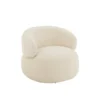 Fotel obrotowy Swivel II Bouclé  82 cm kremowy