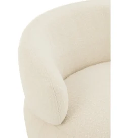 Fotel obrotowy Swivel II Bouclé 82 cm kremowy