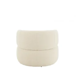 Fotel obrotowy Swivel II Bouclé 82 cm kremowy