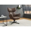 Fotel obrotowy VOGUE skórzany brązowy