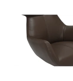 Fotel obrotowy VOGUE skórzany brązowy