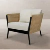 Fotel ogrodowy NIVA 81 cm naturalny czarny