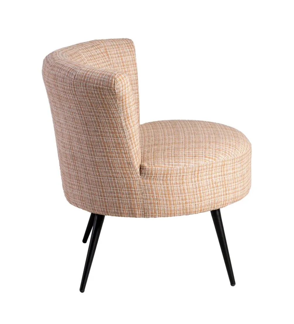 Fotel OSOI 71 cm tapicerowany marmurkowy