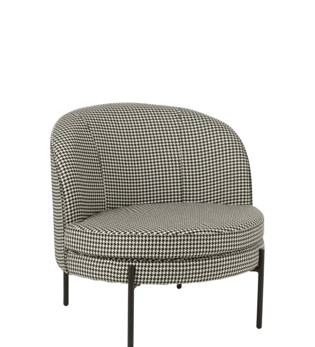 Fotel PIED DE POULE 70 cm czarnobiały