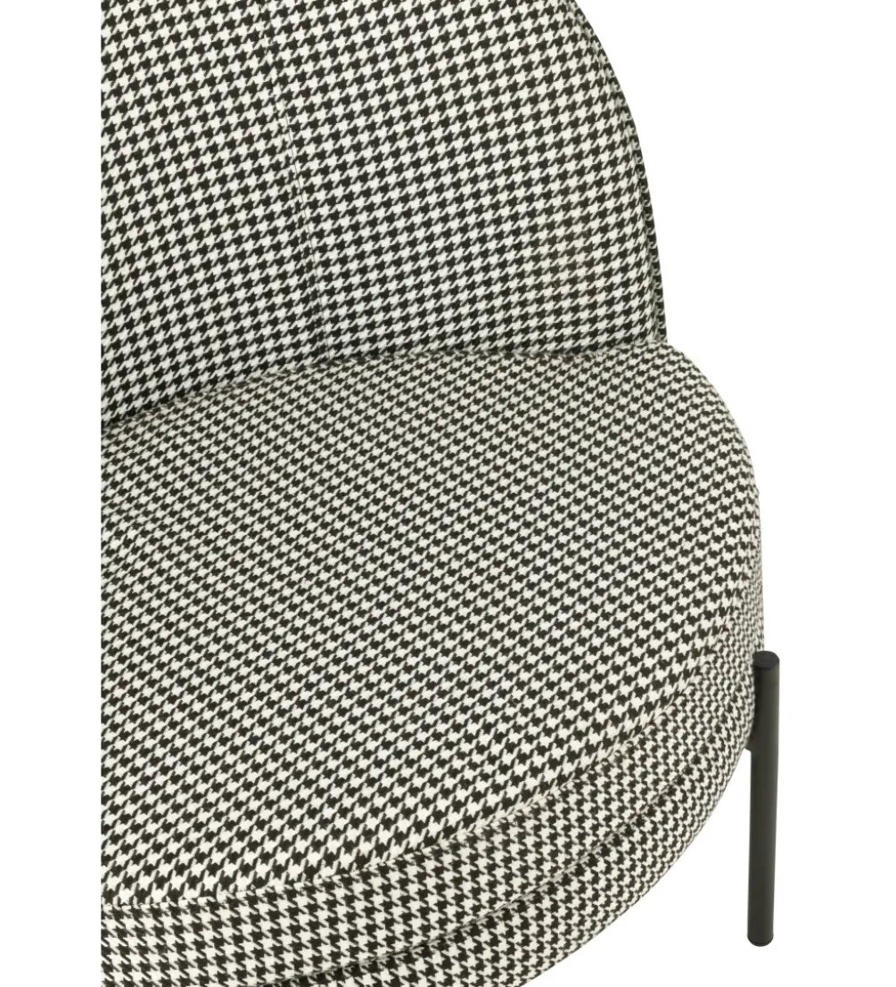 Fotel PIED DE POULE 70 cm czarnobiały