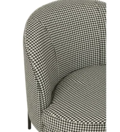 Fotel PIED DE POULE 70 cm czarnobiały