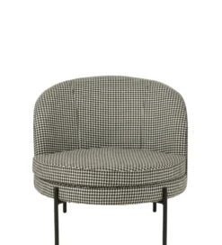 Fotel PIED DE POULE 70 cm czarnobiały