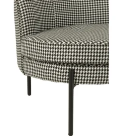 Fotel PIED DE POULE 70 cm czarnobiały