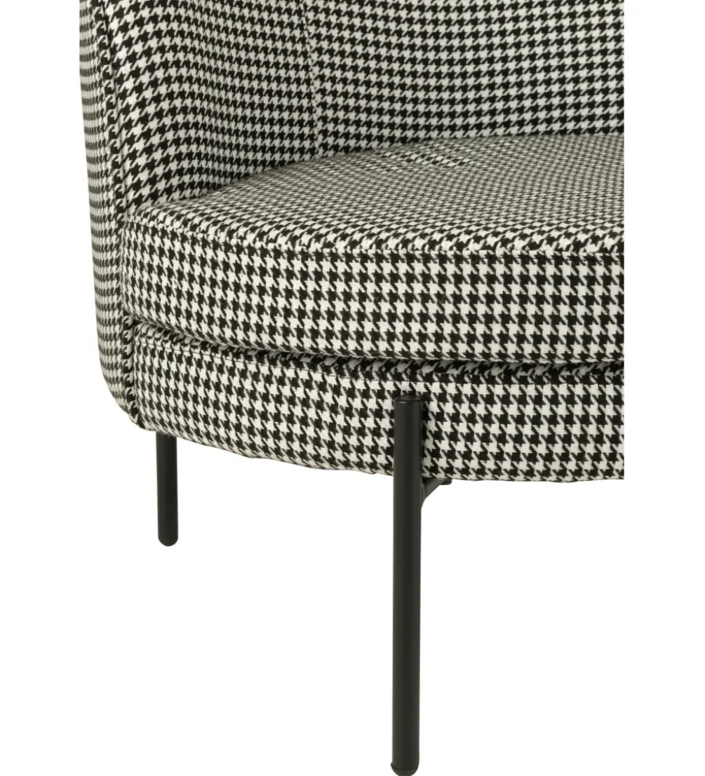 Fotel PIED DE POULE 70 cm czarnobiały