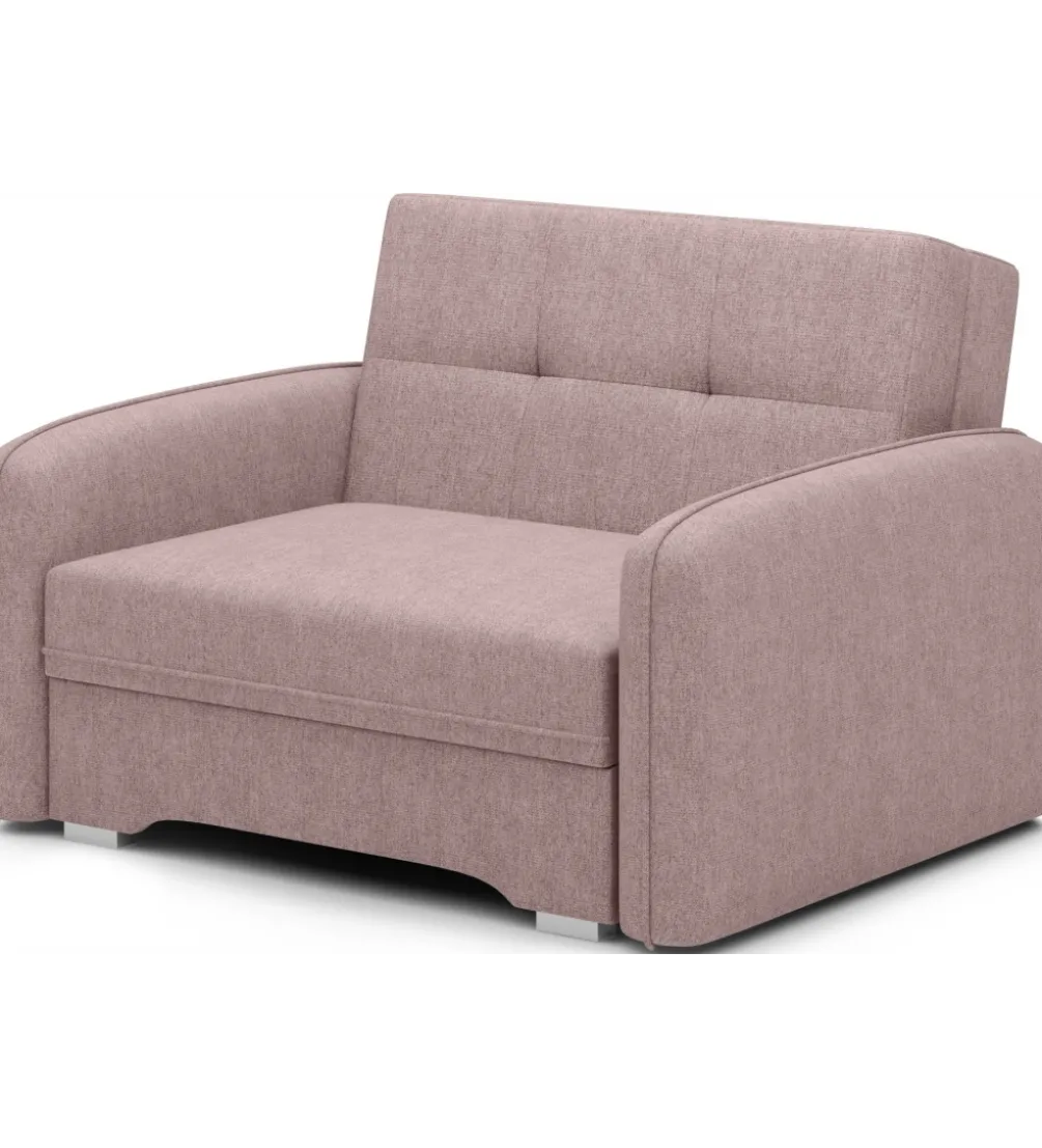 Fotel rozkładany LAINE 102 cm Poco 101 różowy